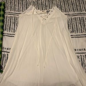 Spaghetti strap white dress, like new!!